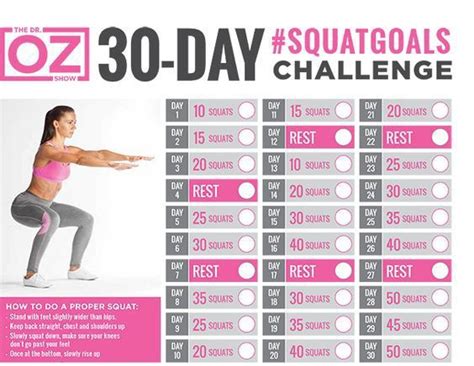 dr oz squat challenge chart.